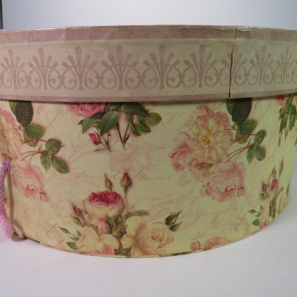 Vintage Victorian Glam Decor - Hat Boxes - Glamour Shoes & Pink Roses (Set of 2) - Picture 4 of 16